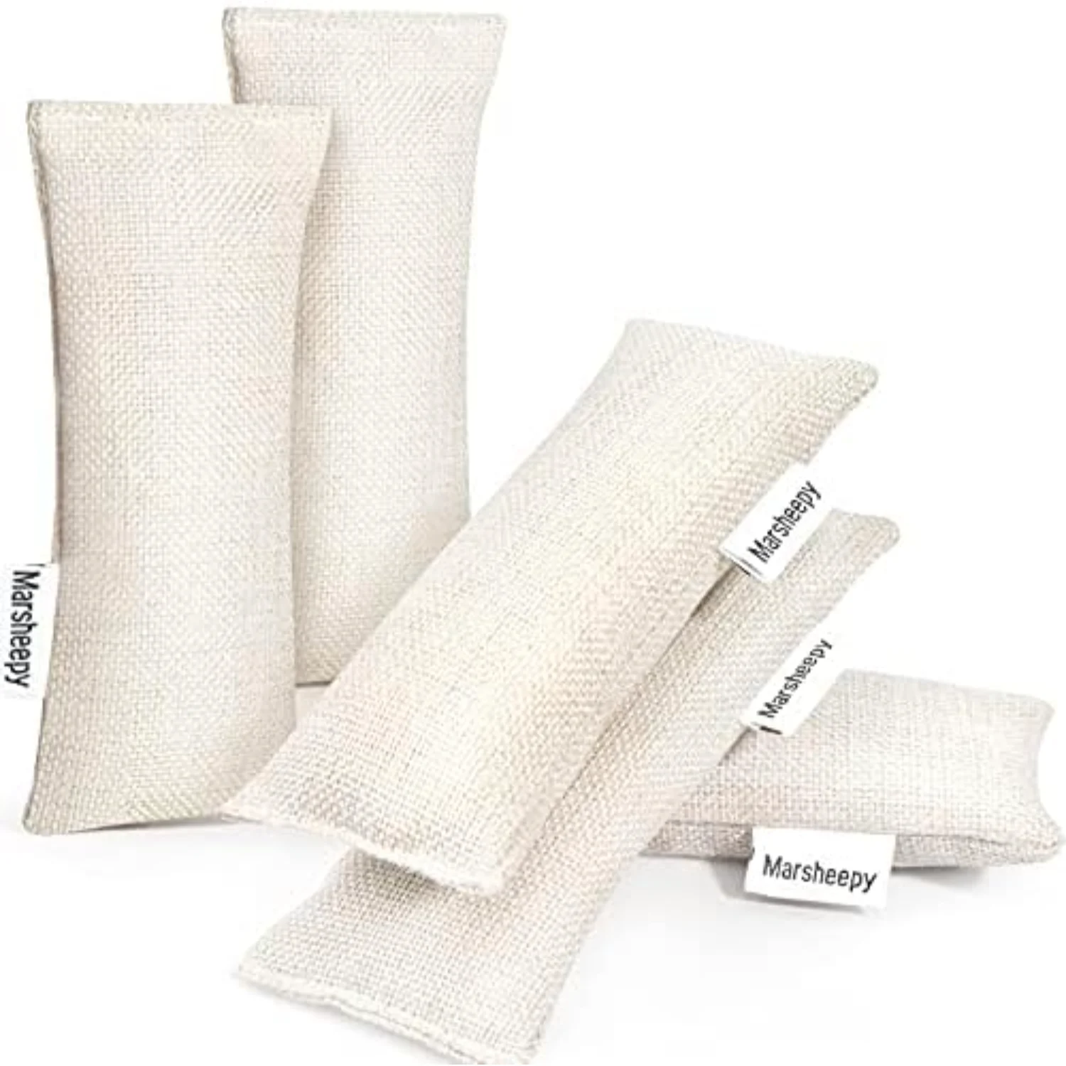 Beige linen bamboo charcoal bags